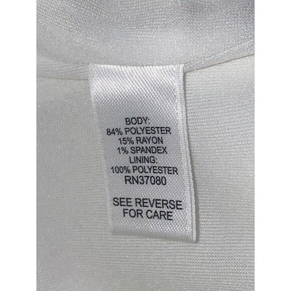 Versona White Dress Quilted Gold Zipper Size 8 New - Picture 7 of 12